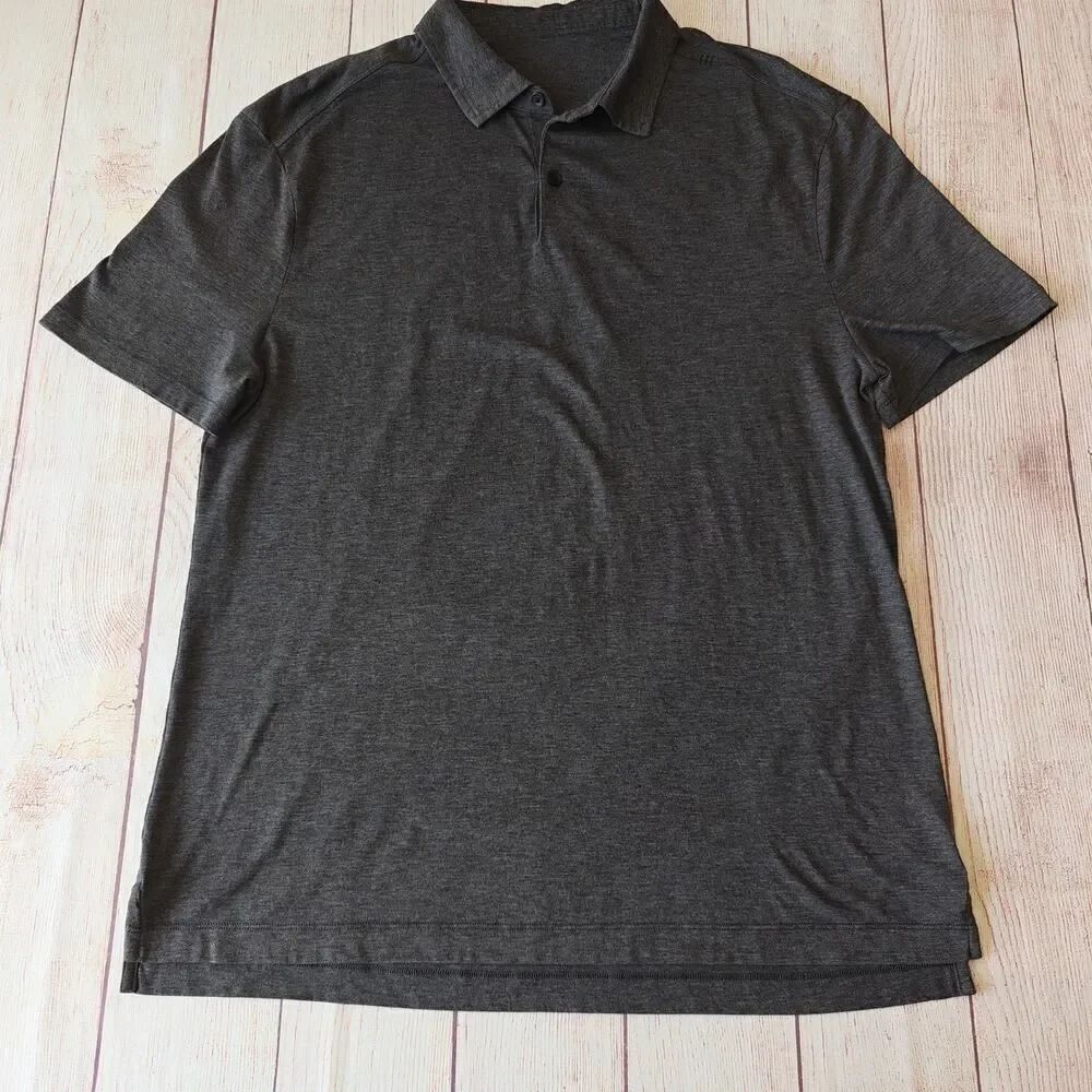 Lululemon charcoal jersey polo sz L